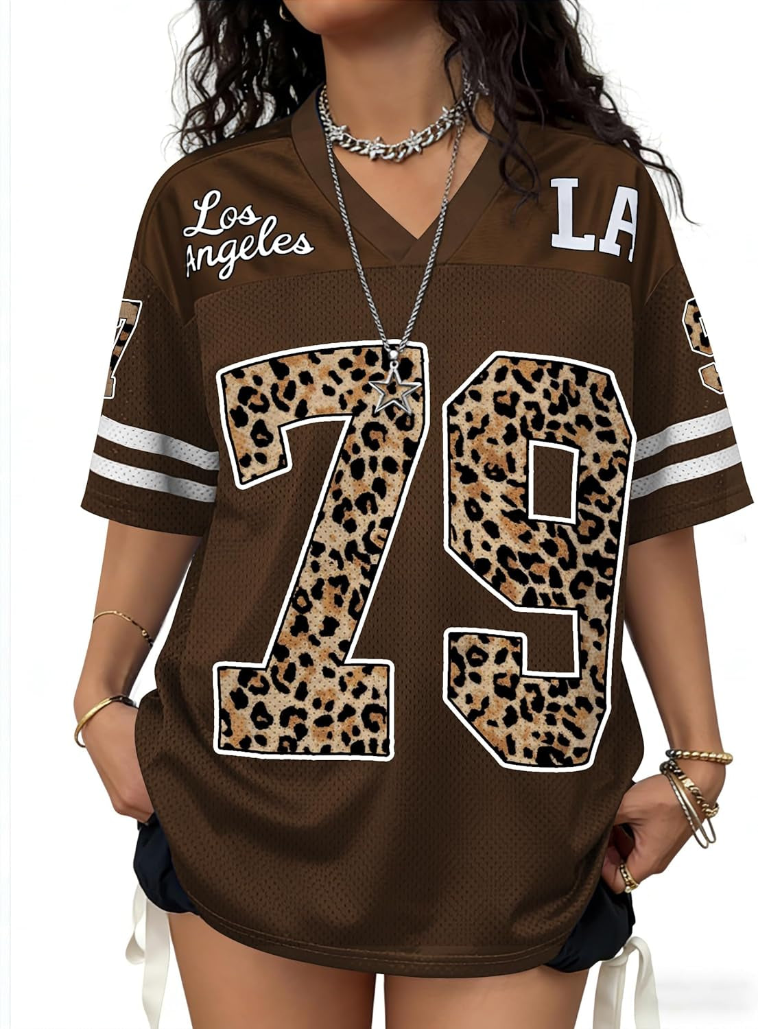 Jersey Shirts for Women Oversized Graphic Tees Men Y2K Tops V Neck Cute Streetwear T Shirt Football Jersey