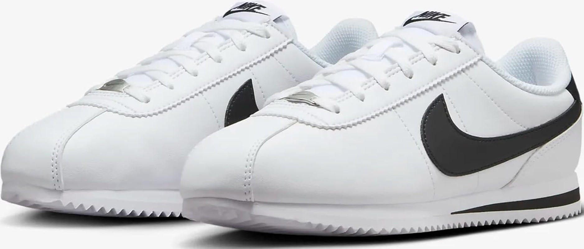 Cortez Big Kids' Shoes (DM0950-108, White/Black) Size 6