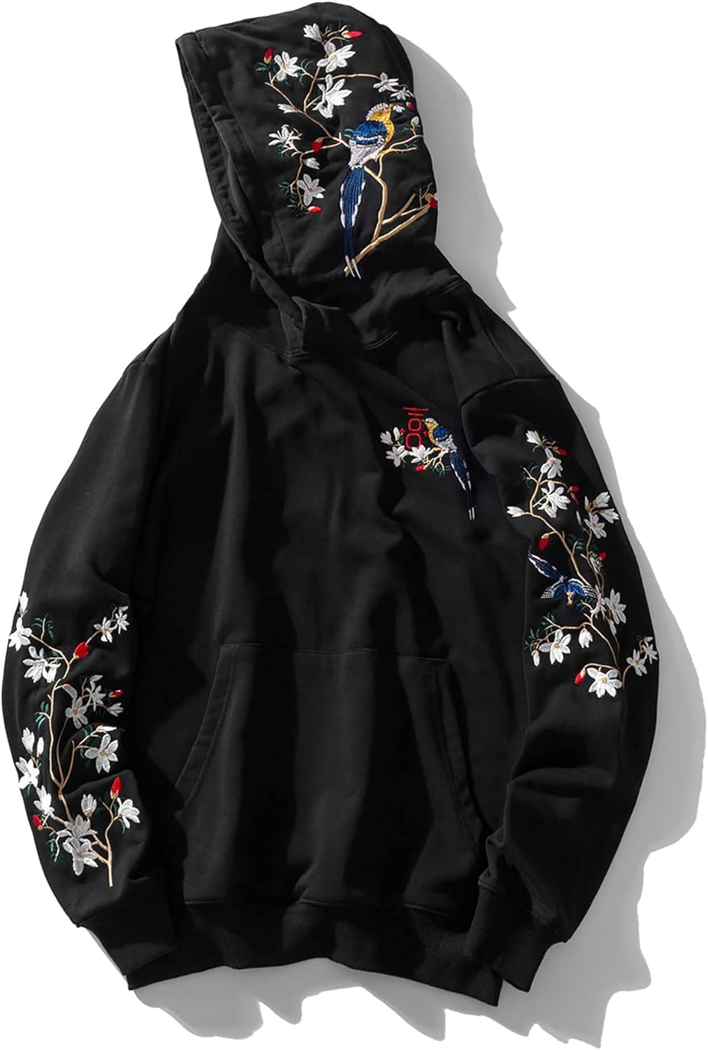 Streetwear Men'S Dragon Embroidered Heavyweight Graphic Hoodies