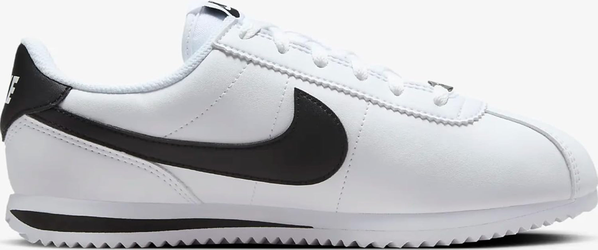 Cortez Big Kids' Shoes (DM0950-108, White/Black) Size 6