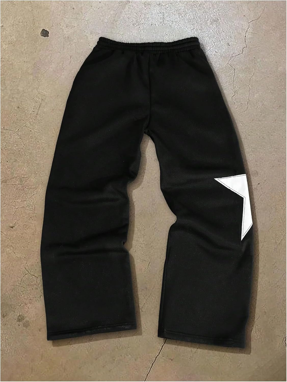 Men'S Baggy Sweatpants Wide Leg Sweatpants Y2K Star Graphic Print Stacked Workout Jogger Track Pants Trousers