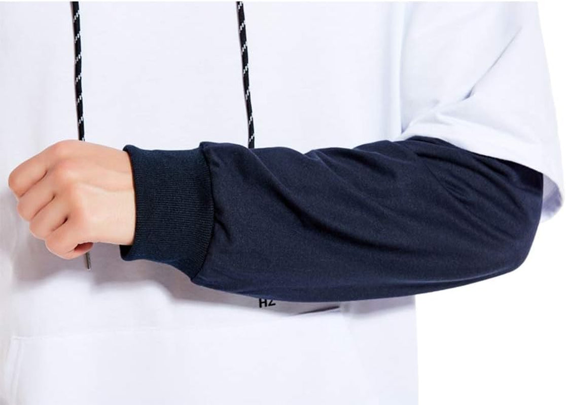 Contrast Color Pullover Hoodie Mens Patchwork Hoodies Men