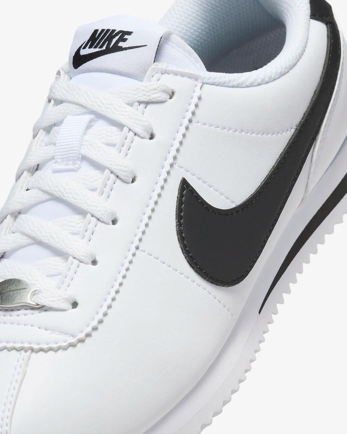 Cortez Big Kids' Shoes (DM0950-108, White/Black) Size 6