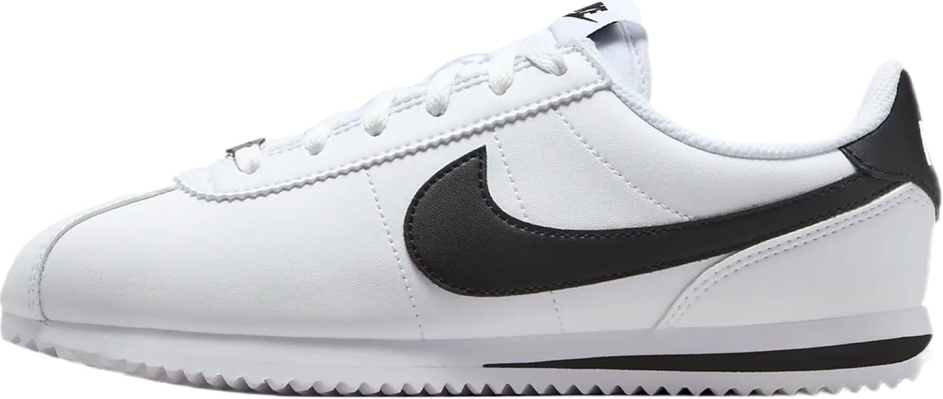 Cortez Big Kids' Shoes (DM0950-108, White/Black) Size 6